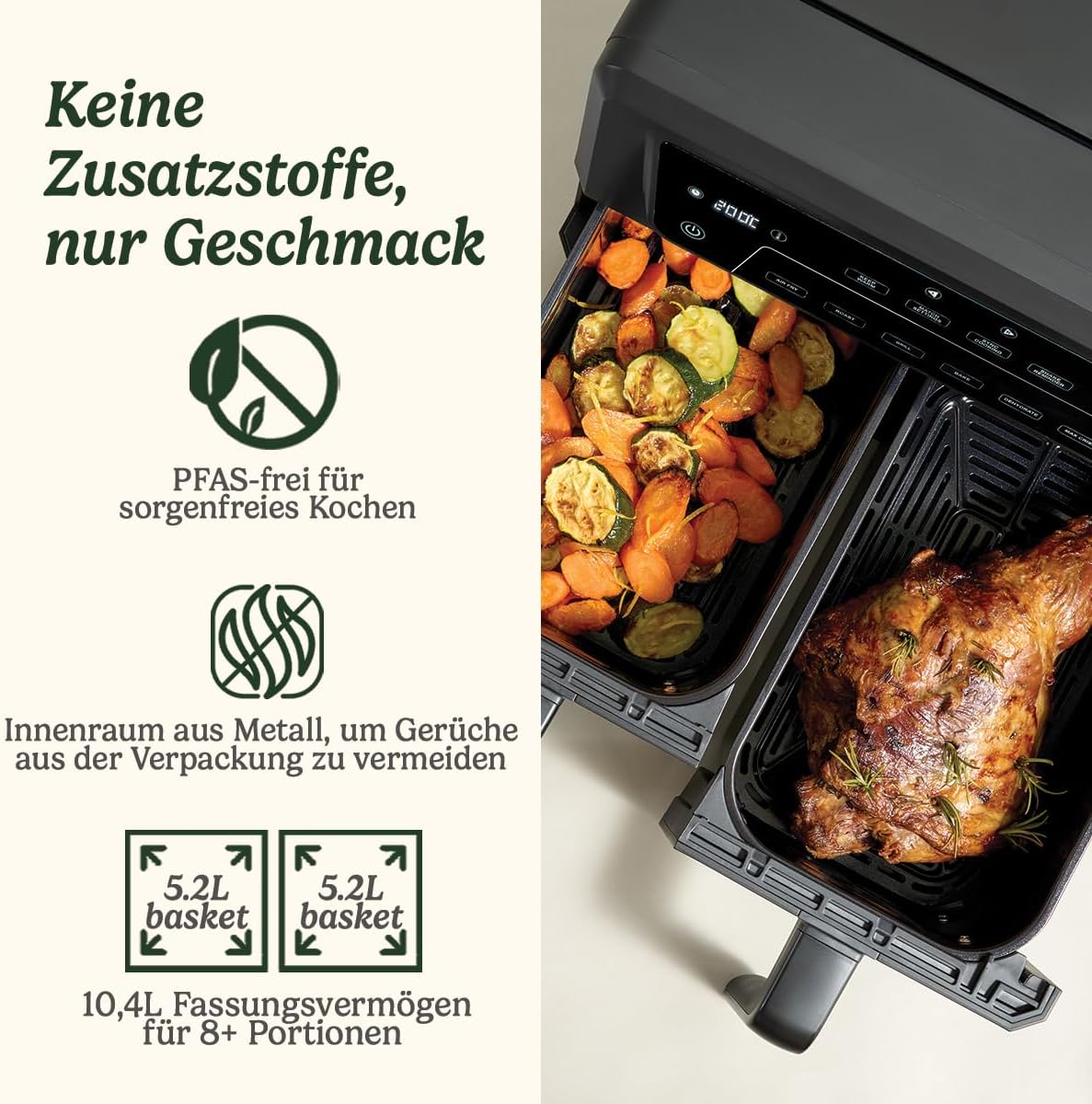 Cuisinart XXL Heißluftfritteuse (Testsieger- Sehr Gut)