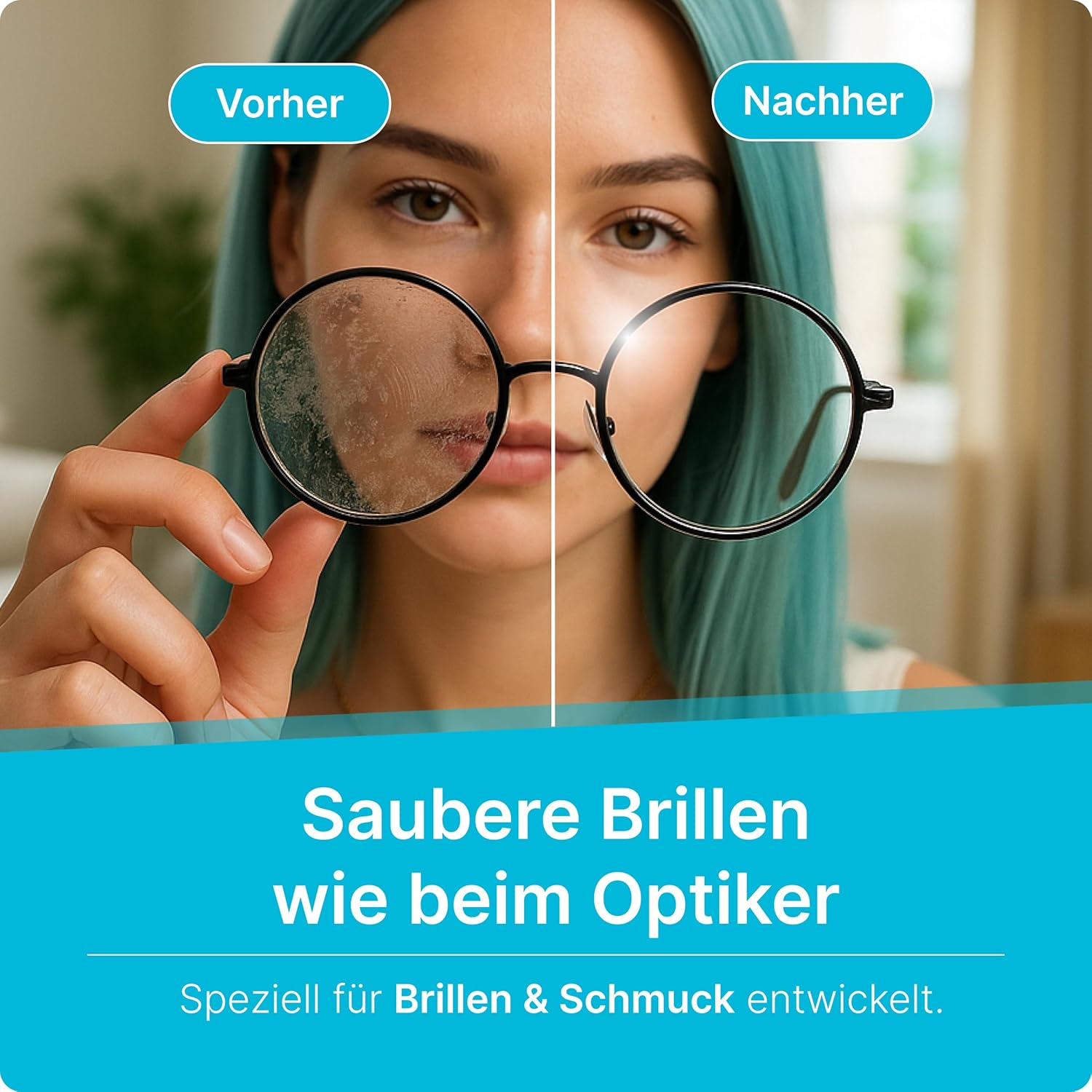 KLARBERG® Ultraschallreinigungsgerät Brille, Schmuck uvm. I Ultraschallreiniger I Ultraschallbad für eine Tiefenreinigung I ultrasonic cleaner, Brillenreinigungsgerät (600ml)